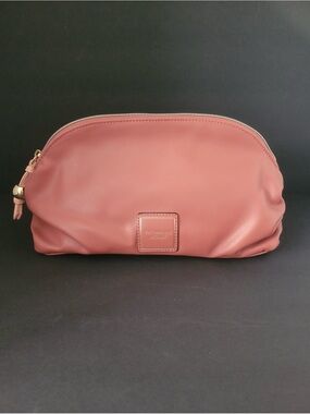 Victoria's Secret Dusty Rose Leather Cosmetic Pouch